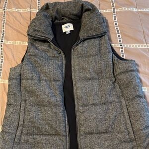 Old Navy Charcoal Herringbone Vest
